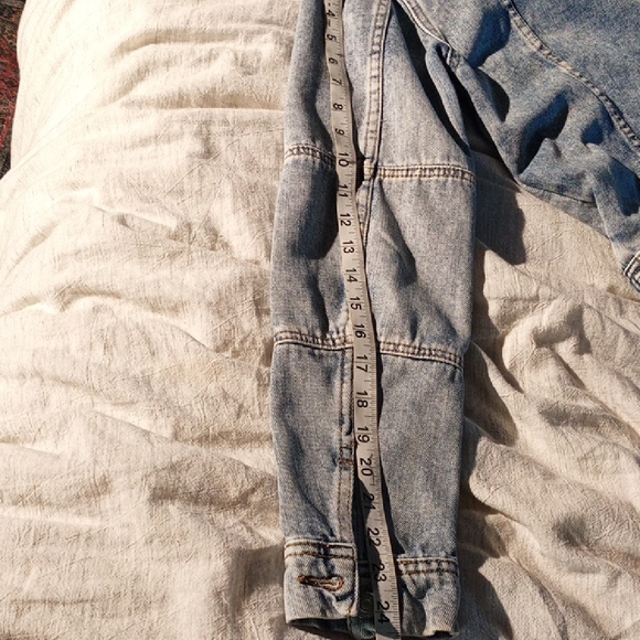 Free People Light Blue/ Acid Denim Jacket Size Small - Picture 6 of 7